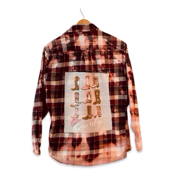 Handmade JACHS Women’s Flannel Jacket – 
Western Style, Patch Back, #CowboyCore - Picture 2 of 11